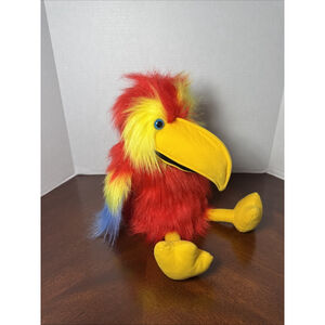The Puppet Company Large Bird Scarlet Macaw Colorful Hand Puppet 19"